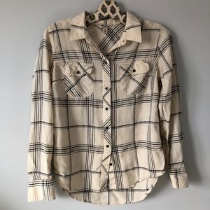Lucky brand Plaid button down long sleeve shirt